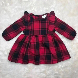 The  Children’s Place Dress Red & Black Plaid New With Tags 3-6 Months